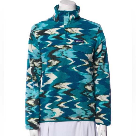 Patagonia Synchilla Snap-T Fleece Women’s Trout Tales Elwha Blue - Picture 1 of 9